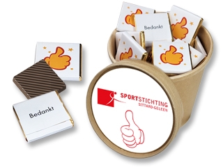 Bio Snoepbeker GROOT<br/> 50 Bedankt Chocolaatjes