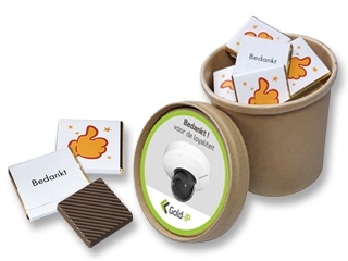 Bio Snoepbeker MIDDEL<br/> 35 Bedankt Chocolaatjes