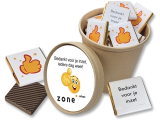 Bio Snoepbeker MIDDEL<br /> 50 Chocolaatjes