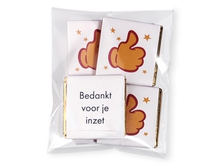Bedankt voor je inzet<br/> Chocolaatjes per 5 stuks