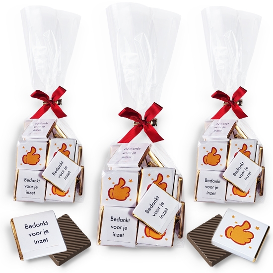 Bedankt voor je inzet Chocolaatjes per 40 stuks