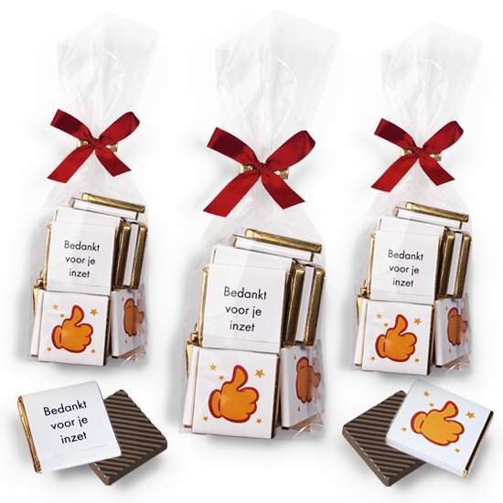 Bedankt voor je inzet Chocolaatjes per 20 stuks