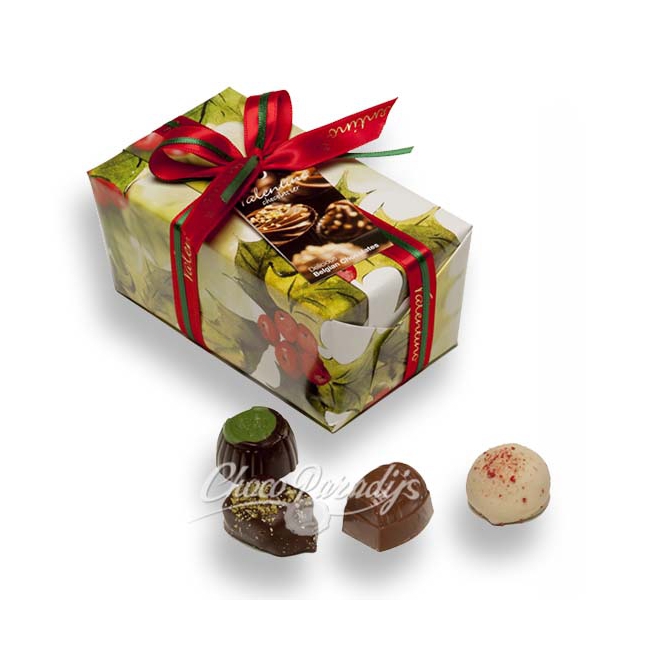 Ballotin Kersthulst 12 Pralines / 180 gram