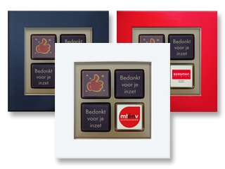 Bedankt voor je inzet<br /> Pralines per 4 stuks