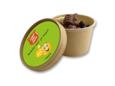 Bio Snoepbeker KLEIN<br>17 chocolade Duimpjes
