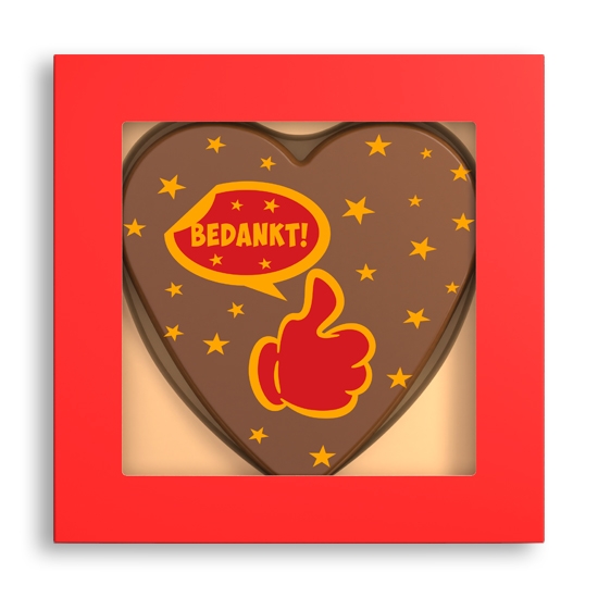 chocolade Hart Bedankt