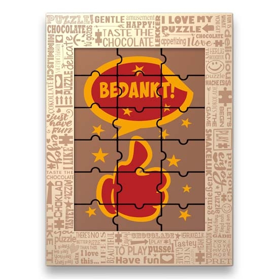 Chocolade Puzzel Bedankt