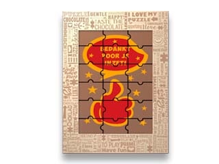Bedankt voor je inzet<br /> Chocolade Puzzel