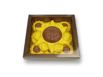 Chocolade Zonnebloemen <br/>vensterdoos 