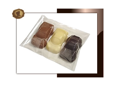 Chocolade auto's<br>per 3 stuks