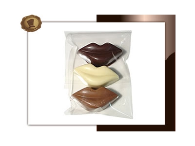 Chocolade Lippen <br>Per 3 stuks