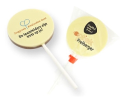 Chocolade Logo lollies