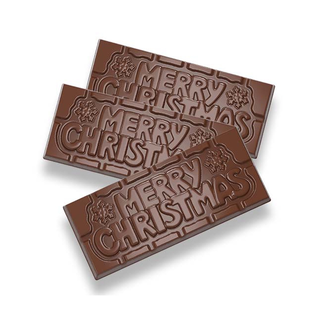 Merry Christmas chocolade reep