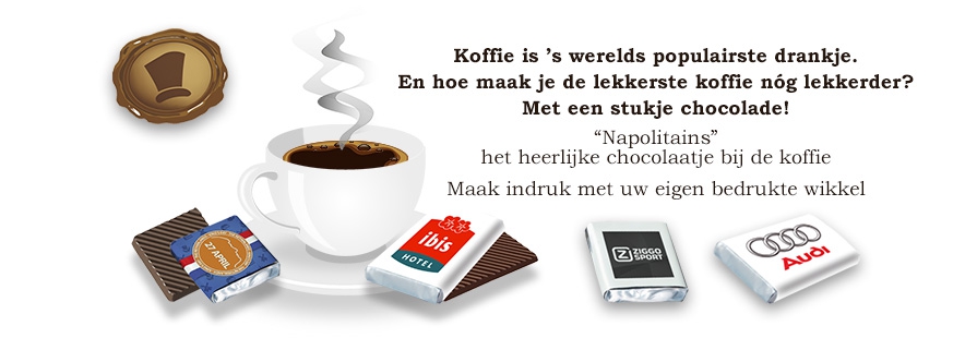 Chocolade met bedrukte wikkel