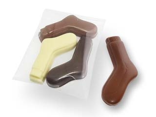 Chocolade sokken<br> Per 3 stuks