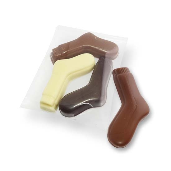 Chocolade sokken Per 3 stuks