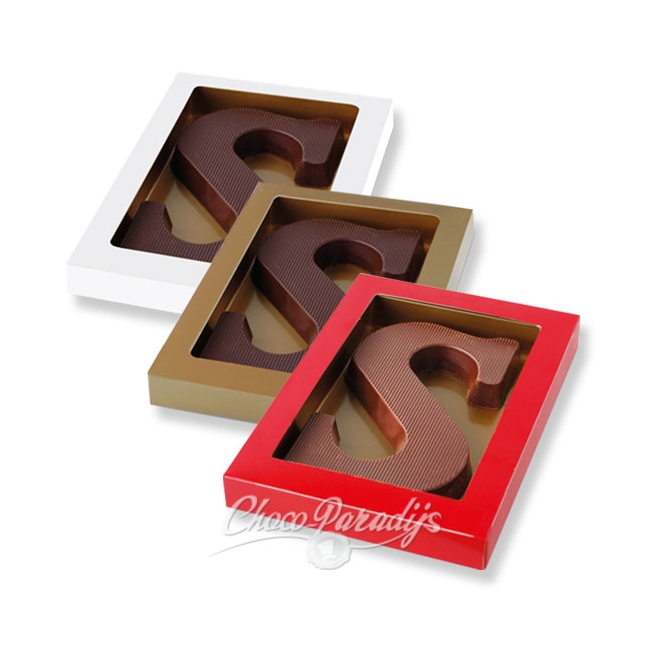 Chocoladeletter 135 gram Streepjesmotief