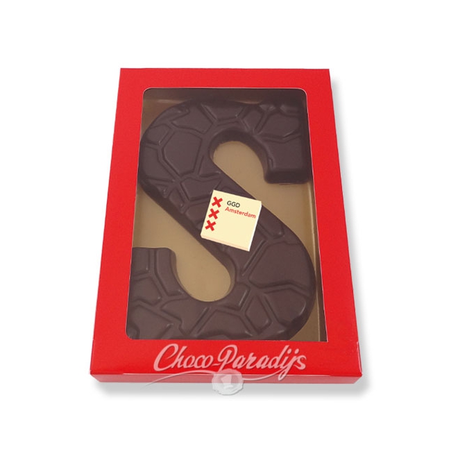 Chocoladeletter 175 gram Schildpad met logo