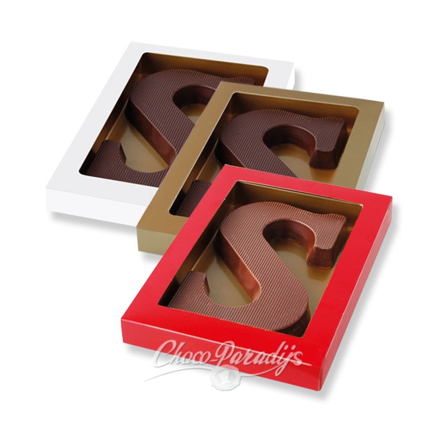 Chocoladeletter 175 gram Streepjesmotief