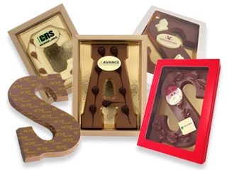 Chocoladeletter <br/ >met logo