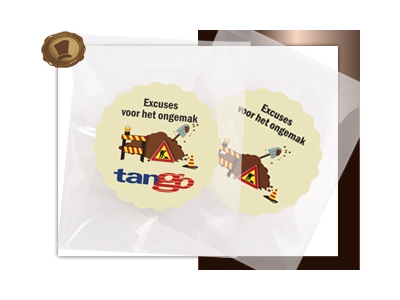 Logo Choco's per stuk <br>Excuses werkzaamheden