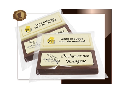 Choco blokken per 2 stuk <br>Excuses schilderwerk