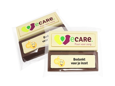 Choco blokken per 2 stuk <br>Bedankt voor je inzet