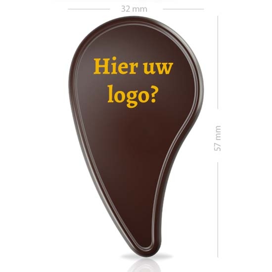 Chocolade Schildje  32 x 57 mm