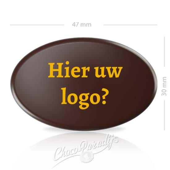 Chocolade Schildje  47 x 30 mm