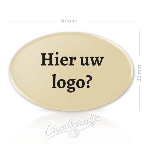 Chocolade Schildje  47 x 30 mm
