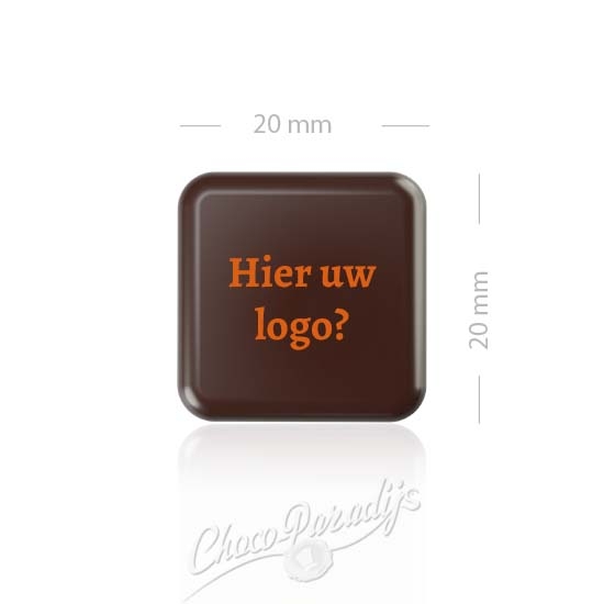 Chocolade Schildje  20 x 20 mm