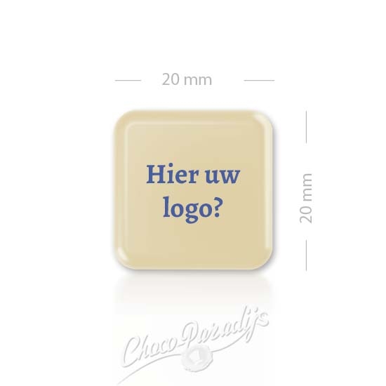 Chocolade Schildje  20 x 20 mm