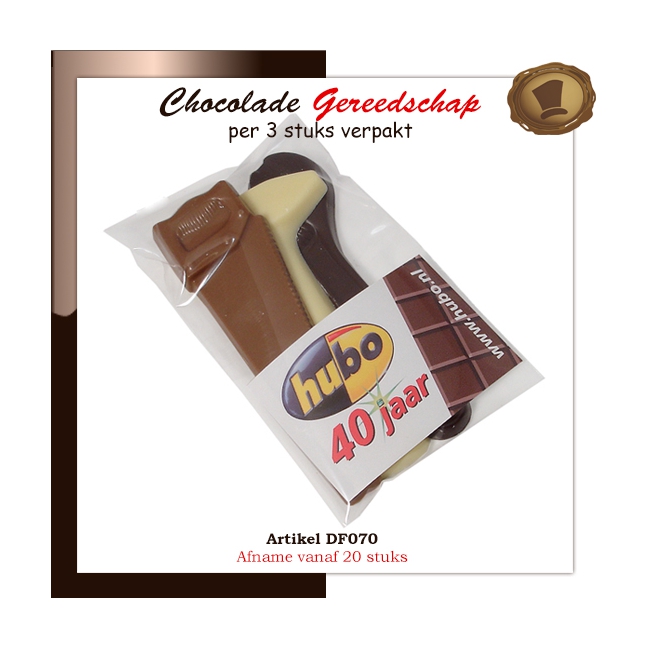 Chocolade Gereedschap verpakt per 3 stuks