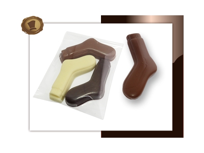 Chocolade sokken<br> Per 3 stuks