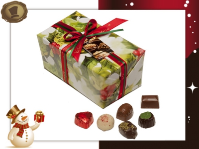 Ballotin Kersthulst <br>65 Pralines / 935 gram