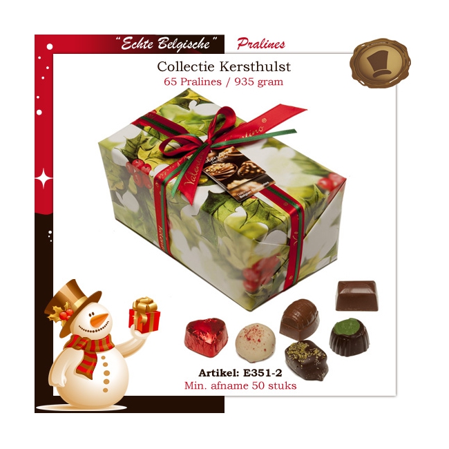 Ballotin Kersthulst 65 Pralines / 935 gram
