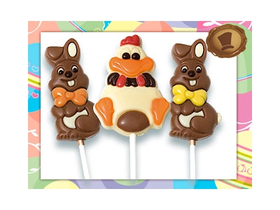 Chocolade Paaslollies <br>Crazy Chicken