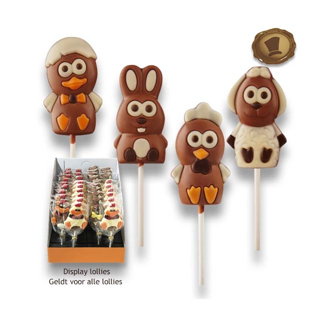 Chocolade Paaslollies Schaap / Haas / Kuiken