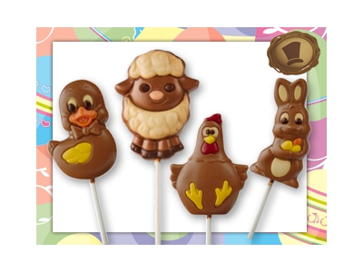 Chocolade Paaslollies <br>Eendje / Bunty / Haasje