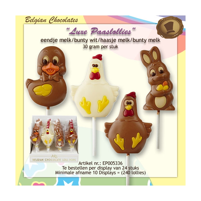 Chocolade Paaslollies Eendje / Bunty / Haasje