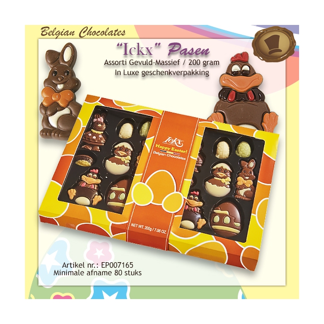 Assorti Gevuld-Massief  Groot 200 gram