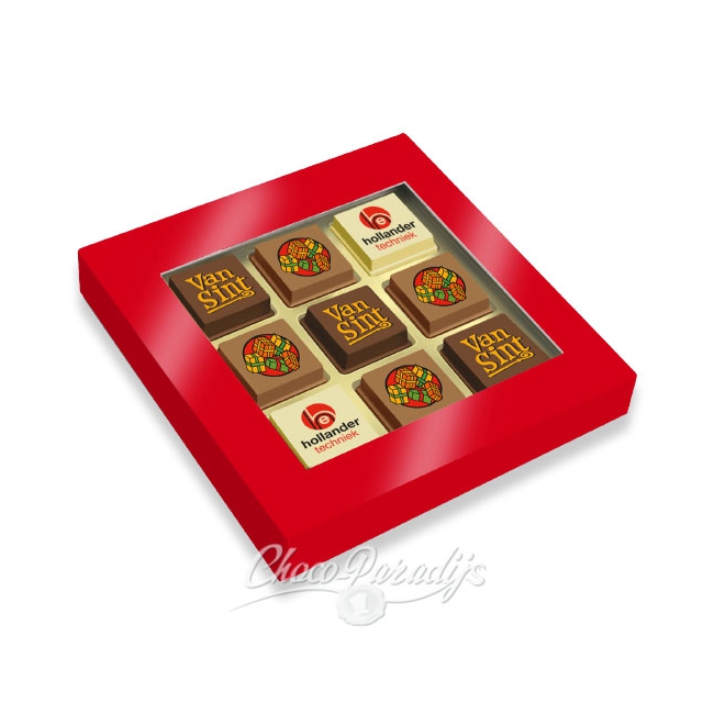 Premium Sint Pralines 9 stuks met logo