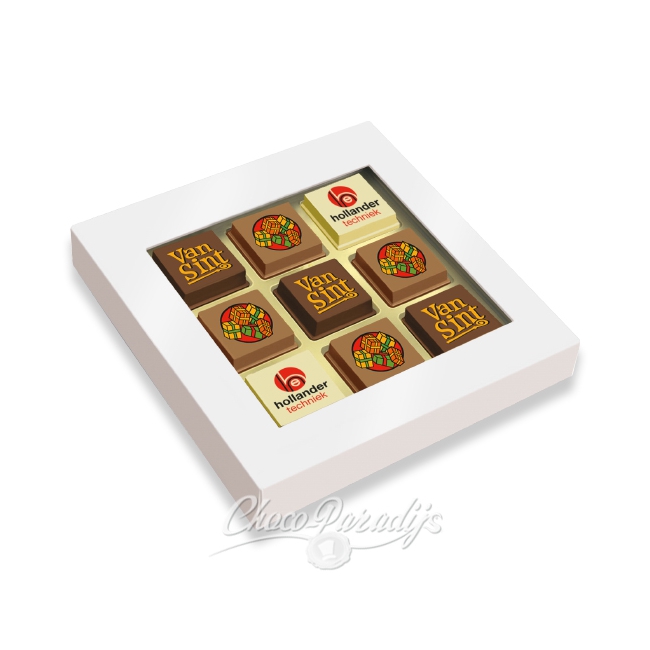 Premium Sint Pralines 9 stuks met logo