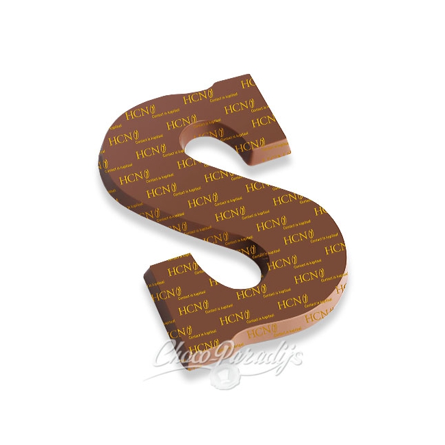 Transfer chocoladeletter met logo