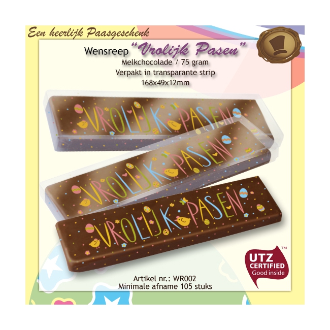Chocolade Wensreep Vrolijk Pasen