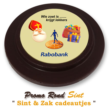 Chocolade Promo Rond Sinterklaas - Sint & Zak cadeautjes