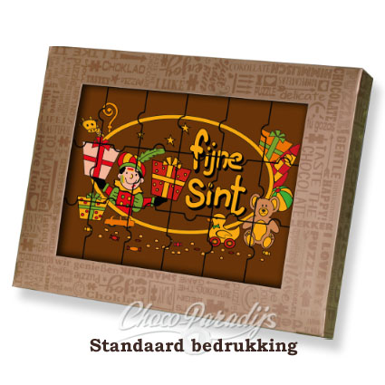 Chocolade Puzzel Sinterklaas met standaard bedrukking