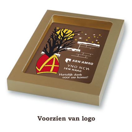 Chocolade Sinterklaaskaart met logo 