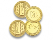 Chocolade logo muntjes 28 mm