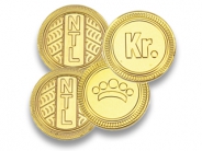 Chocolade logo muntjes 38 mm